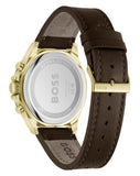 Hugo Boss Troper Chronograph Black Dial Brown Leather Strap Watch For Men - 1514100 Authentic Buy Shop Now
