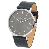 Coach Charles Grey Dial Black Leather Strap Watch for Men - 14602150 Authentic Buy Shop Now