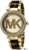Michael Kors Parker Chronograph Gold Dial Two Tone Steel Strap Watch for Women - MK6109 Authentic Buy Shop Now