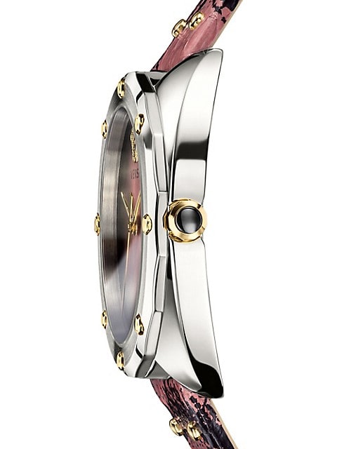 Versace Shadov Pink Dial Pink Leather Strap Watch for Women - VEBM00818 Authentic Buy Shop Now