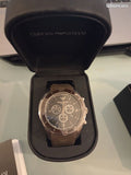 Emporio Armani Sportivo Chronograph Black Dial Brown Silicone Strap Watch for Men - AR9501 Authentic Buy Shop Now