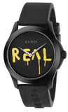 Gucci G Timeless Ghost Black Dial Black Rubber Strap Unisex Watch - YA1264017 Authentic Buy Shop Now