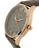 Hugo Boss Ambassador Grey Dial Brown Leather Strap Watch for Men - 1513387 Authentic Buy Shop Now