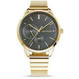 Tommy Hilfiger Brooke Black Dial Gold Steel Strap Watch for Women - 1782019 Authentic Buy Shop Now