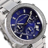 Michael Kors Parker Chronograph Blue Dial Silver Steel Strap Watch for Women - MK6117 Authentic Buy Shop Now
