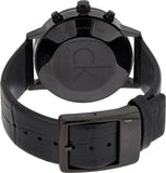 Calvin Klein Post Minimal Chronograph Black Dial Black Leather Strap Watch for Men - K7627401 Authentic Buy Shop Now