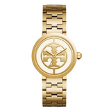 Tory Burch Reva Gold Dial Gold Steel Strap Watch for Women - TBW4025 Authentic Buy Shop Now