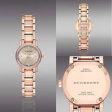 Burberry The City Diamonds Rose Dial Rose Gold Steel Strap Watch for Women - BU9225 Authentic Buy Shop Now
