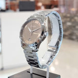 Gucci G Timeless Brown Dial Silver Steel Strap Watch For Men - YA126445 Authentic Buy Shop Now