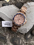Michael Kors Everest Chronograph Rose Gold Dial Rose Gold Steel Strap Watch For Women - MK5755 Authentic Buy Shop Now