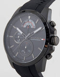 Tommy Hilfiger Decker Black Dial Black Rubber Strap Watch for Men - 1791352 Authentic Buy Shop Now