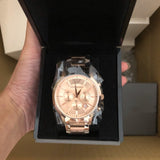 Emporio Armani Classic Rose Gold Chronograph Steel Strap Watch For Men - AR2452 Authentic Buy Shop Now