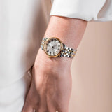 Tissot T Classic Desire White Dial Two Tone Watch For Men - T52.2.481.13 Authentic Buy Shop Now