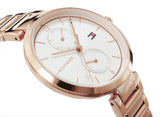 Tommy Hilfiger Angela Quartz White Dial Rose Gold Steel Strap Watch for Women - 1782124 Authentic Buy Shop Now