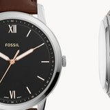 Fossil The Minimalist 3H Black Dial Brown Leather Strap Watch for Men - FS5464 Authentic Buy Shop Now