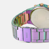 Guess Sparkler Silver Dial Purple Steel Strap Watch For Women - GW0111L5 Authentic Buy Shop Now