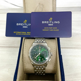 Breitling Premier B01 Chronograph 42 Green Dial Silver Steel Strap Watch for Men - AB0145371L1A1 Authentic Buy Shop Now