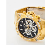 Guess Trophy Diamonds Black Dial Gold Steel Strap Watch for Men - GW0390G2 Authentic Buy Shop Now