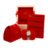 Omega De Ville Prestige Quartz Diamonds Silver Dial Two Tone Steel Strap Watch for Women - 424.25.27.60.52.001 Authentic Buy Shop Now