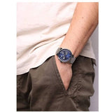 Tommy Hilfiger Evan Chronograph Blue Dial Silver Steel Strap Watch For Men - 1710409 Authentic Buy Shop Now