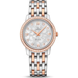 Omega De Ville Prestige Quartz Diamonds Silver Dial Two Tone Steel Strap Watch for Women - 424.25.27.60.52.001 Authentic Buy Shop Now