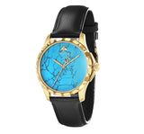 Gucci G Timeless Turquoise Blue Dial Black Leather Strap Watch For Men - YA126462 Authentic Buy Shop Now