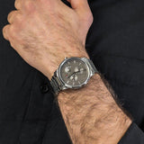 Tommy Hilfiger Brad Chronograph Quartz Grey Dial Silver Steel Strap Watch For Men - 1710385 Authentic Buy Shop Now