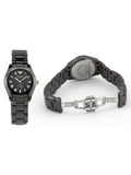 Emporio Armani Ceramica Quartz Black Dial Black Steel Strap Watch For Women - AR1402 Authentic Buy Shop Now