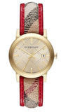 Burberry The City Champagne Dial Leather Strap Watch for Women - BU9139 Authentic Buy Shop Now