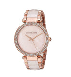 Michael Kors Parker Mother of Pearl Pink Dial Two Tone Steel Strap Watch for Women - MK6402 Authentic Buy Shop Now