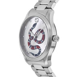 Gucci G Timeless Silver Dial Silver Steel Strap Watch For Women - YA1264076 Authentic Buy Shop Now