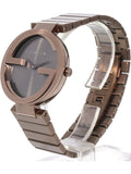 Gucci Interlocking G Quartz Brown Dial Brown Steel Strap Watch for Women - YA133317 Authentic Buy Shop Now