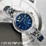 Emporio Armani Chiara Blue Dial Blue Leather Strap Watch for Women - AR7330 Authentic Buy Shop Now