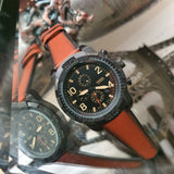 Fossil Bronson Black Dial Brown Leather Strap Watch for Men - FS5714 Authentic Buy Shop Now