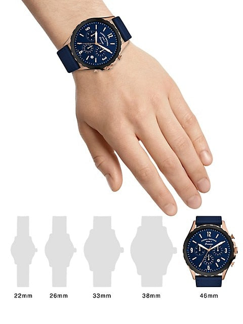 Fossil Forrester Chronograph Blue Dial Blue Leather Strap Watch for Men - FS5814 Authentic Buy Shop Now