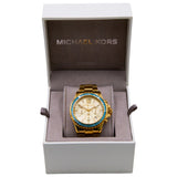 Michael Kors Everest Chronograph Gold Dial Gold Steel Strap Watch For Women - MK7210 Authentic Buy Shop Now