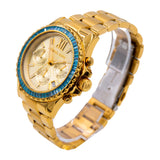 Michael Kors Everest Chronograph Gold Dial Gold Steel Strap Watch For Women - MK7210 Authentic Buy Shop Now