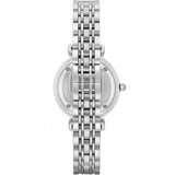 Emporio Armani Gianni T Bar White Marble Dial Silver Steel Strap Watch For Women - AR11170 Authentic Buy Shop Now