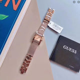 Guess Nouveau Diamonds Rose Gold Dial Rose Gold Mesh Bracelet Watch for Women - W0127L3 Authentic Buy Shop Now