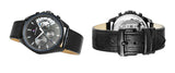 Tommy Hilfiger Baker Chronograph Black Dial Black Leather Strap Watch For Men - 1710452 Authentic Buy Shop Now