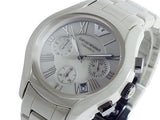 Emporio Armani Valente Chronograph Grey Dial Grey Steel Strap Watch For Men - AR1460 Authentic Buy Shop Now