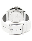 Calvin Klein Accent White Dial White Leather Strap Watch for Women - K2Y2Y1K6 Authentic Buy Shop Now