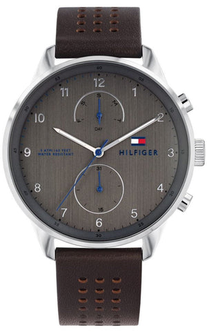 Tommy Hilfiger Chase Quartz Brown Dial Brown Leather Strap Watch for Men - 1791579 Authentic Buy Shop Now