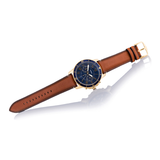 Fossil Grant Sport Chronograph Blue Dial Brown Leather Strap Watch for Men - FS5268 Authentic Buy Shop Now