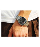 Emporio Armani Team Italia Chronograph Black Dial Silver Steel Strap Watch For Men - AR5983 Authentic Buy Shop Now