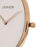 Calvin Klein Full Moon Silver Dial Pink Leather Stap Watch for Women - K8Y236Z6 Authentic Buy Shop Now