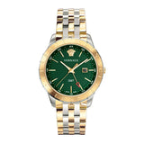 Versace Univers Quartz Green Dial Two Tone Steel Strap Watch for Men - VEBK00718 Authentic Buy Shop Now