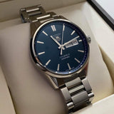 Tag Heuer Carrera Automatic Blue Dial Silver Steel Strap Watch for Men - WAR201E.BA0723 Authentic Buy Shop Now