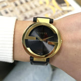 Gucci G Interlocking Grammy Special Edition Black Dial Black Leather Strap Watch For Men - YA133212 Authentic Buy Shop Now