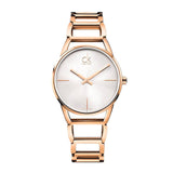 Calvin Klein Stately White Dial Rose Gold Steel Strap Watch for Women - K3G23626 Authentic Buy Shop Now